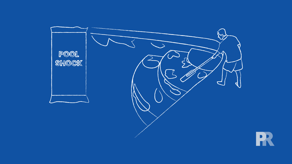 removing black algae from a swimming pool