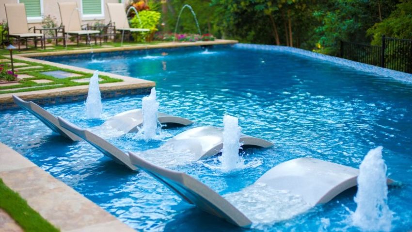 water feature for swimming pool