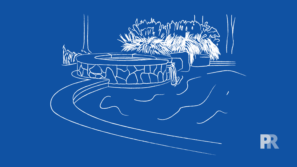 garden style swimming pool