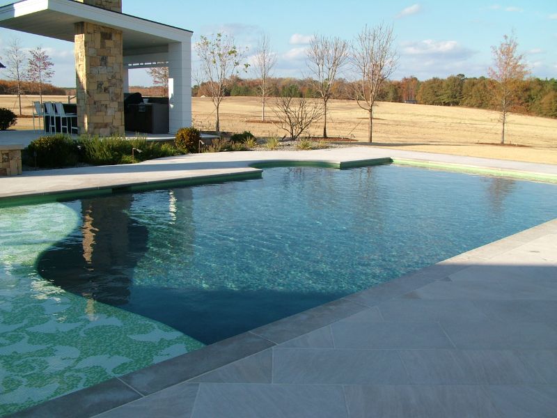 natural stone pool coping