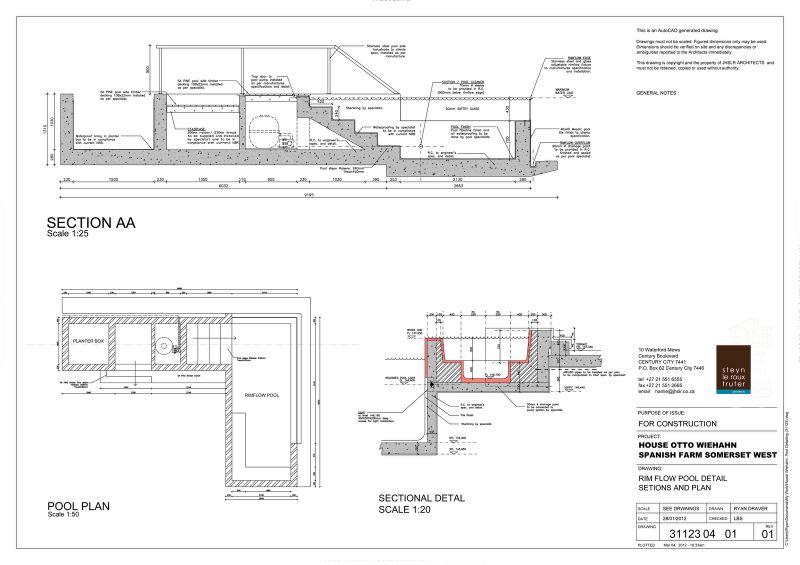 swimming pool plan in AutoCAD