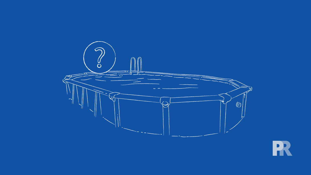 steel above ground pool with question mark